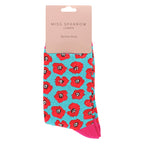 1 Pack Ladies Novelty Poppy Bamboo Socks