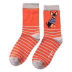 1 Pack Ladies Novelty Orange Chihuahua Bamboo Socks