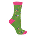 1 Pack Ladies Novelty Green Ostrich Bamboo Socks