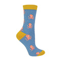1 Pack Ladies Novelty Denim Octopus Bamboo Socks