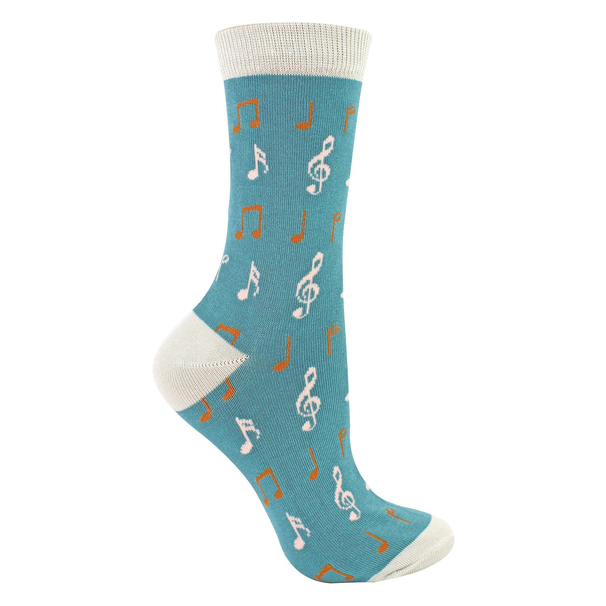 1 Pack Ladies Novelty Music Patterned Bamboo Socks