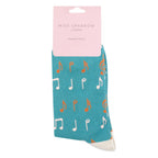 1 Pack Ladies Novelty Music Patterned Bamboo Socks