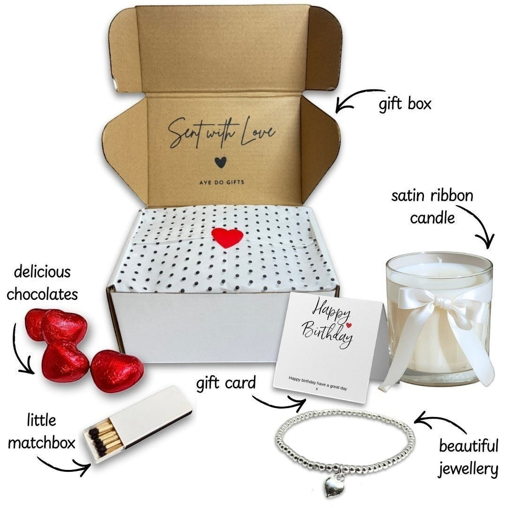 Small Best Cat Mum Gift Hamper | Bracelet, Chocolates & Candle