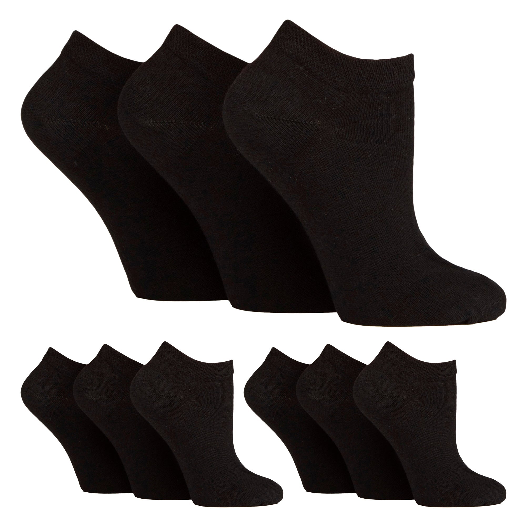 9 Pairs Ladies Diabetic Trainer Socks | Ankle Socks Swollen Feet