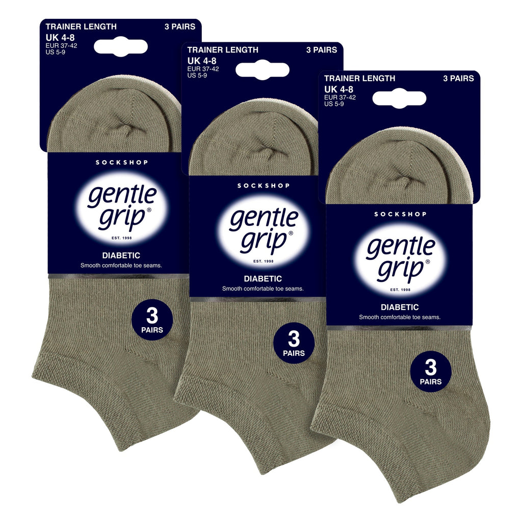 9 Pairs Ladies Diabetic Trainer Socks | Ankle Socks Swollen Feet