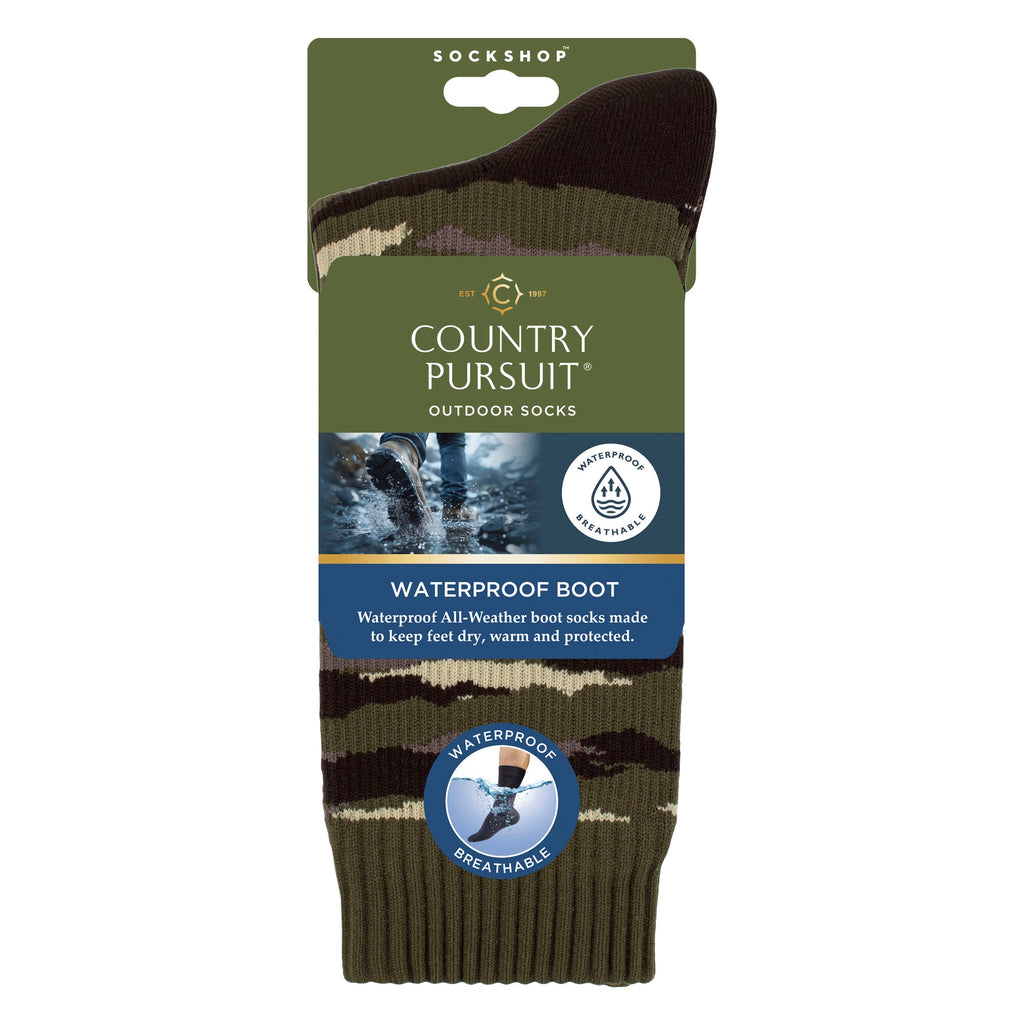 Mens Ladies Waterproof Outdoor Boot Socks - Durable Triple Layer Hiking Socks
