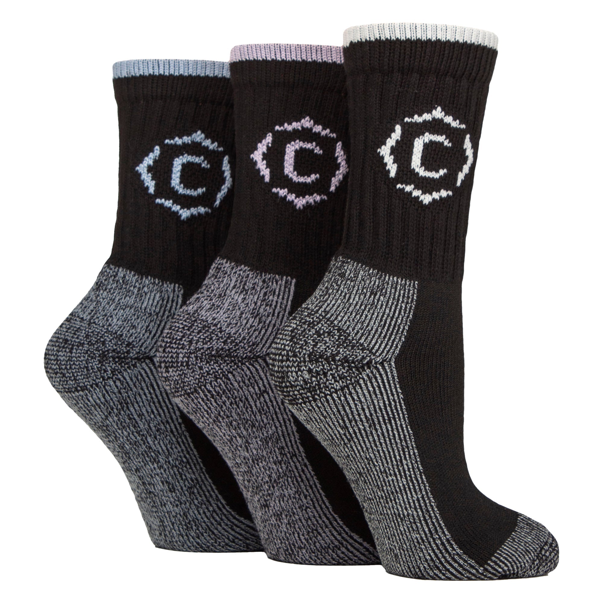 Ladies Heavy Duty Durable Cushioned Hiking Socks with Reinforced Heel & Toe