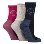 Ladies Heavy Duty Durable Cushioned Hiking Socks with Reinforced Heel & Toe