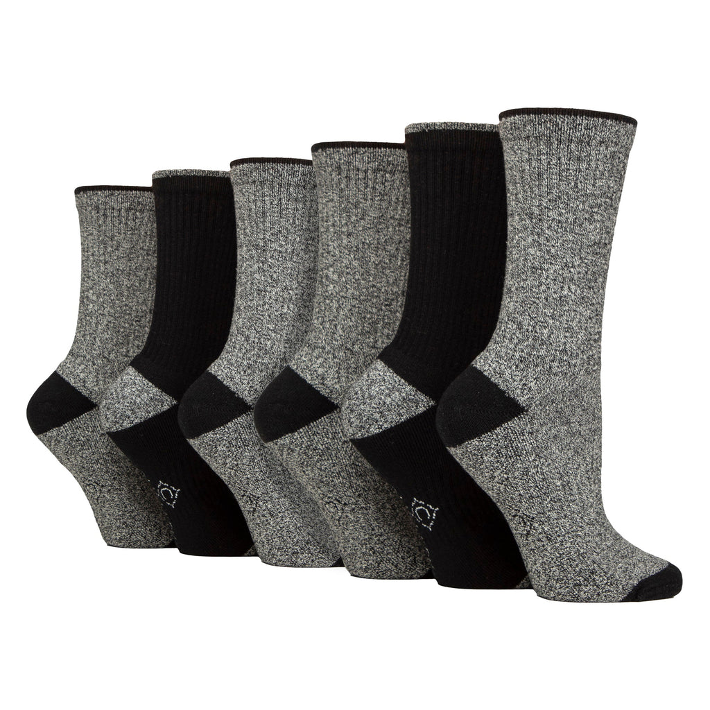 6 Pairs Ladies Water Repellent Midweight Outdoor Socks for Hiking & Walking