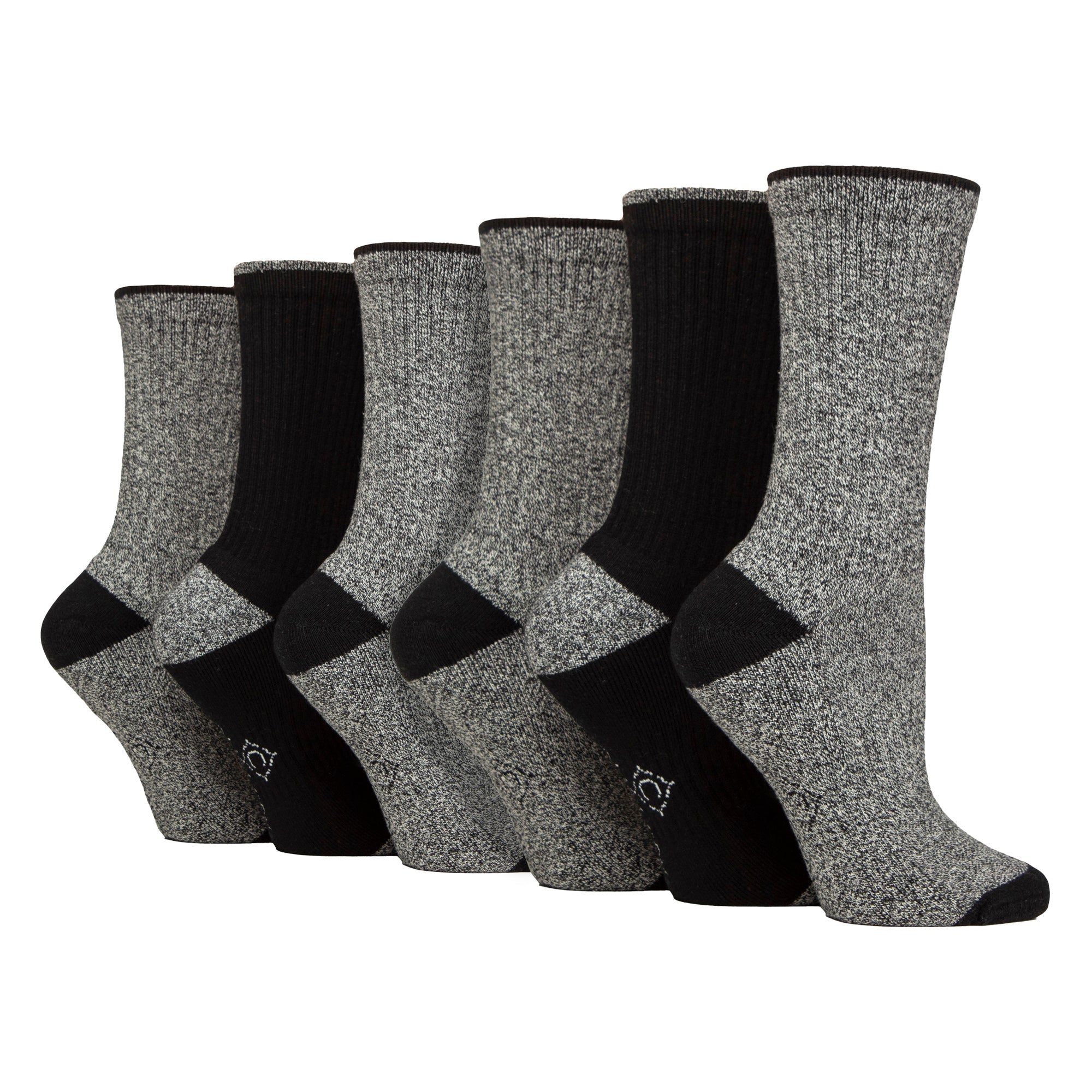 6 Pairs Ladies Water Repellent Midweight Outdoor Socks for Hiking & Walking