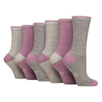 6 Pairs Ladies Water Repellent Midweight Outdoor Socks for Hiking & Walking