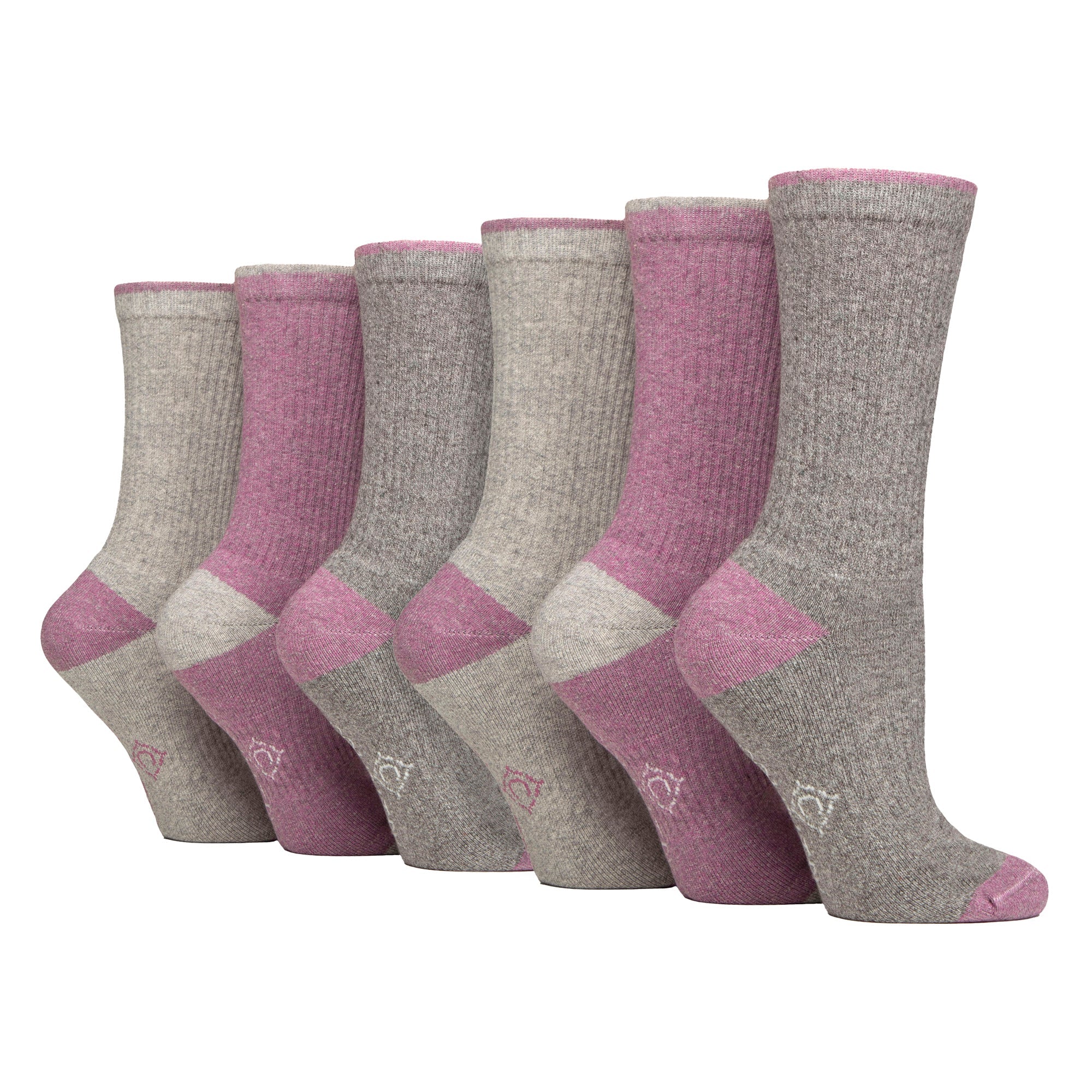 6 Pairs Ladies Water Repellent Midweight Outdoor Socks for Hiking & Walking