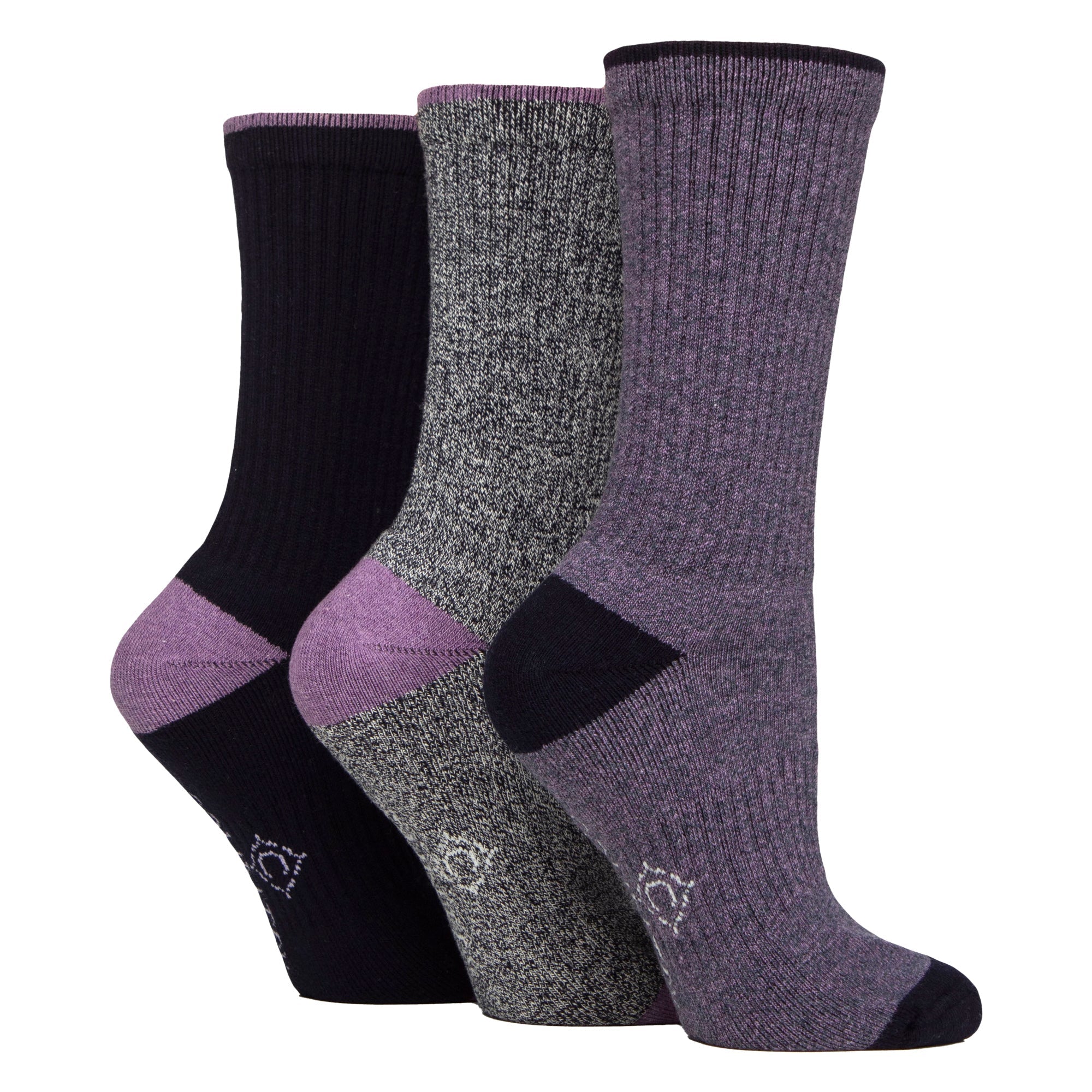 3 Pairs Ladies Water Repellent Midweight Outdoor Socks for Hiking & Walking