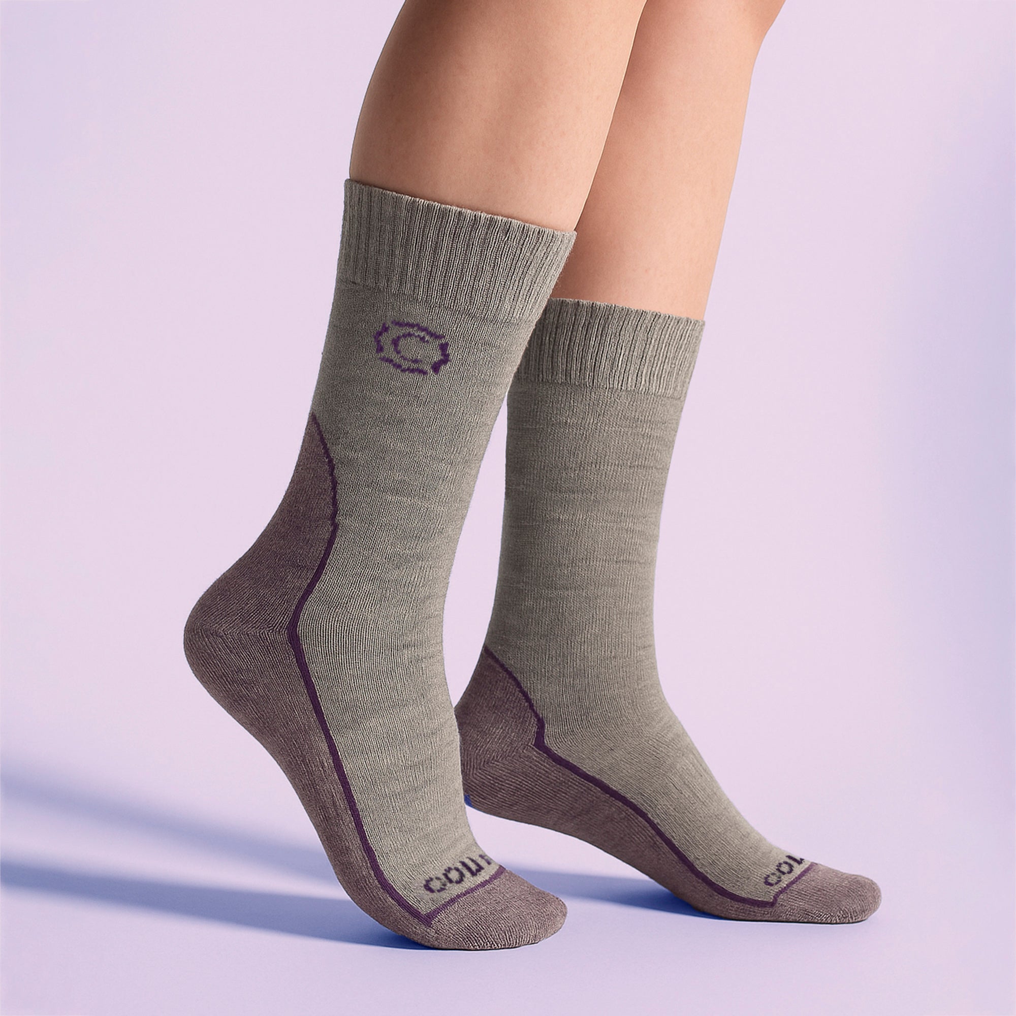 Ladies Wool Blend Cushioned Walker Socks for Hiking & Outdoor Comfort