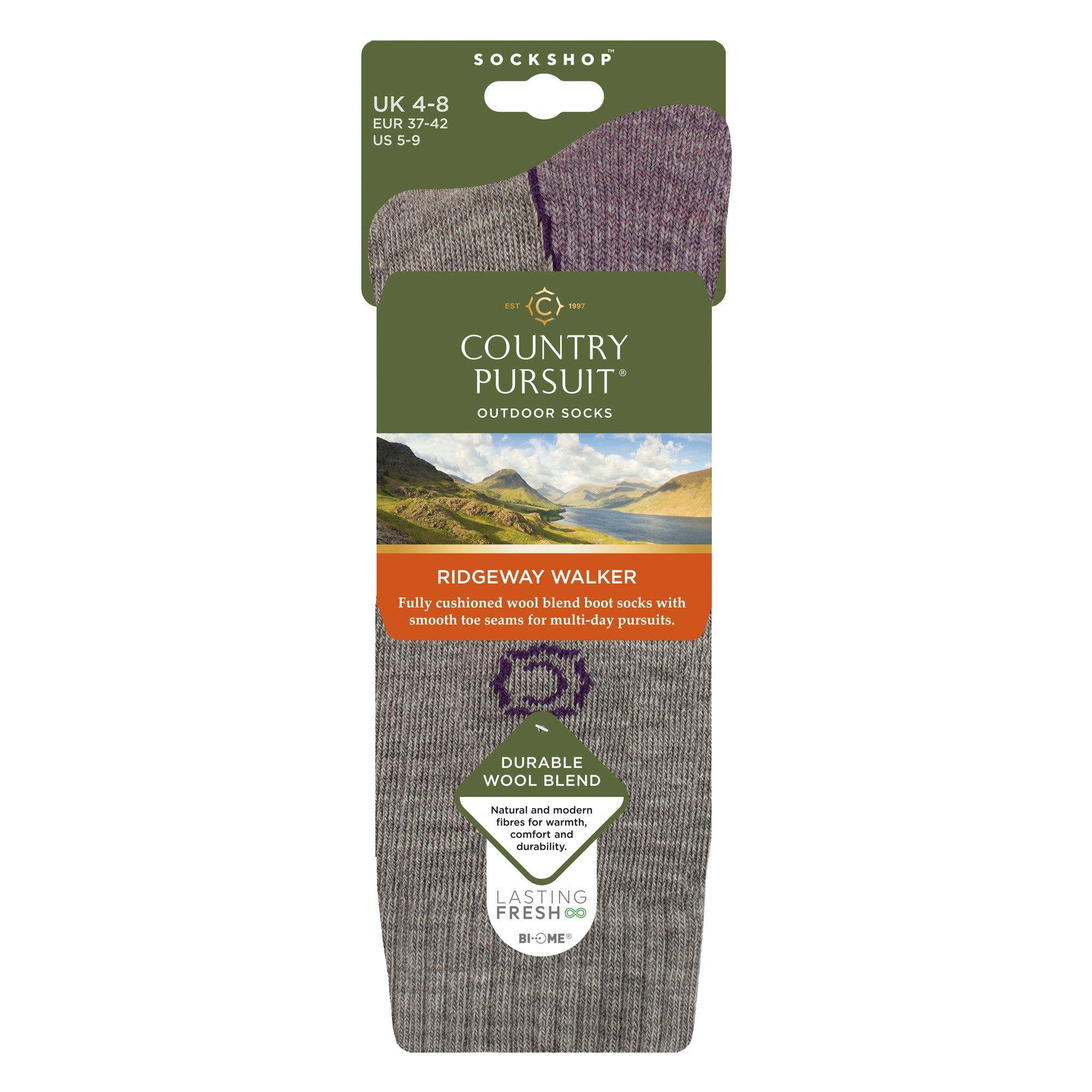 Ladies Wool Blend Cushioned Walker Socks for Hiking & Outdoor Comfort