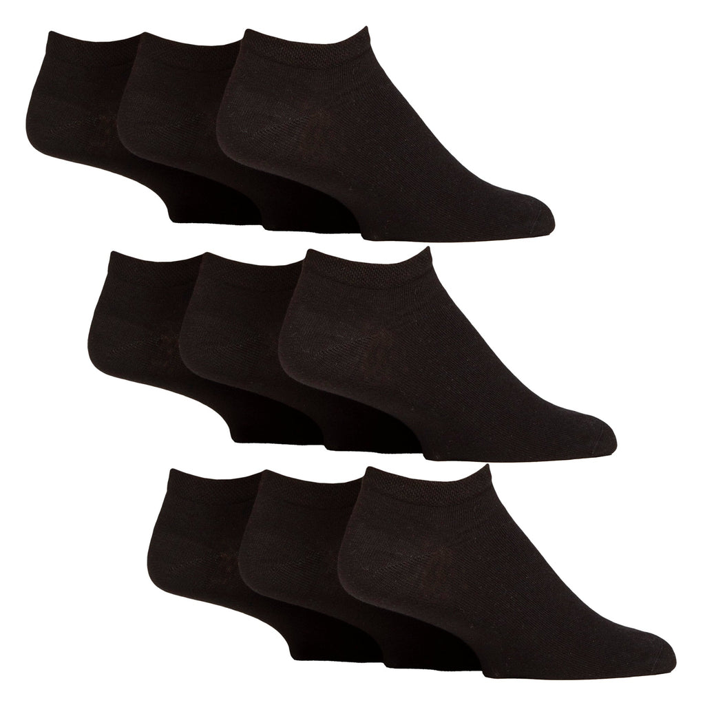 9 Pack Mens Diabetic Trainer Socks, Swollen Feet Wide Ankle Socks
