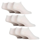 9 Pack Mens Diabetic Trainer Socks, Swollen Feet Wide Ankle Socks