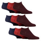 9 Pack Mens Diabetic Trainer Socks, Swollen Feet Wide Ankle Socks