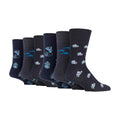 6 Pairs Mens Non Elastic Patterned Socks
