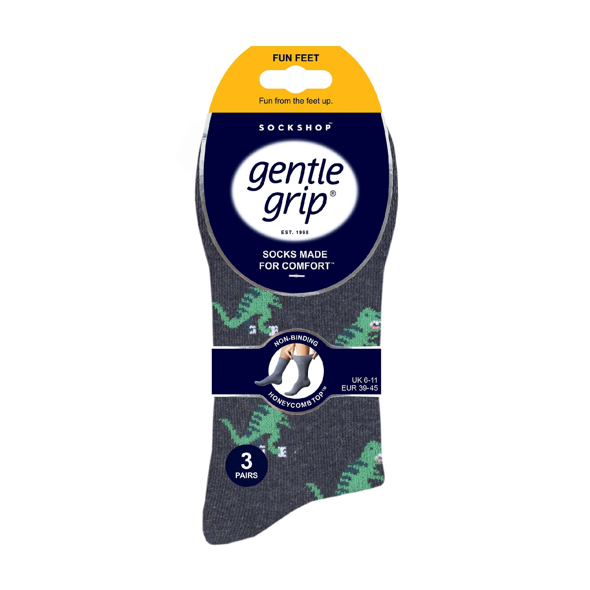 6 Pairs Mens Non Elastic Patterned Socks