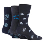6 Pairs Mens Non Elastic Patterned Socks
