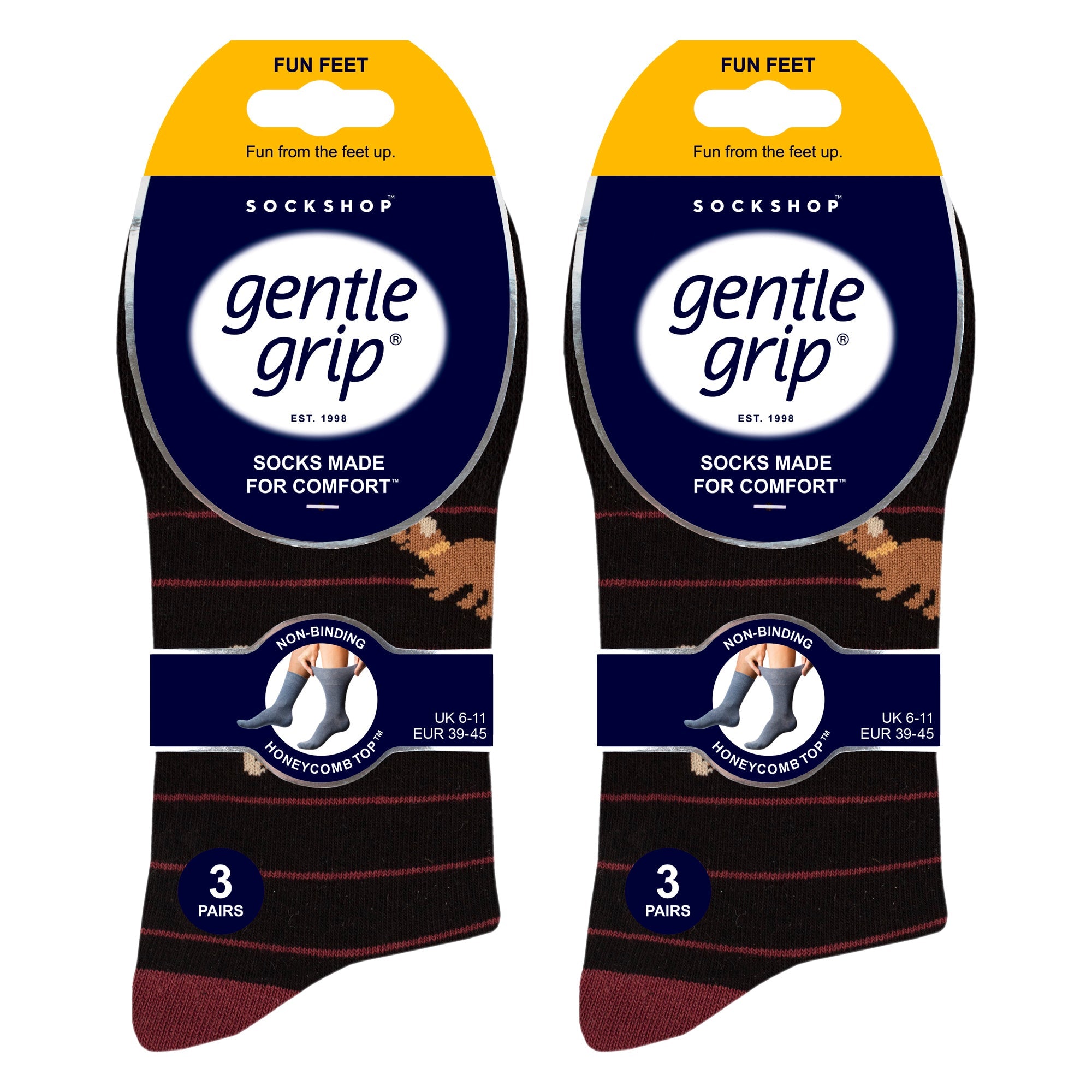 6 Pairs Mens  NON ELASTIC Cotton Rich Novelty Patterned Socks