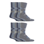 12 Pairs Mens Gentle Grip Loose Top Socks | Extra Wide Non Elastic Socks