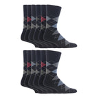12 Pairs Mens Gentle Grip Loose Top Socks | Extra Wide Non Elastic Socks