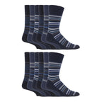 12 Pairs Mens Gentle Grip Loose Top Socks | Extra Wide Non Elastic Socks