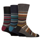 6 Pairs Mens Cotton Socks | Patterned Soft Non-Binding Everyday Socks