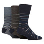 6 Pairs Mens Cotton Socks | Patterned Soft Non-Binding Everyday Socks