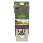 Mens Heavy Duty Durable Cushioned Hiking Socks with Reinforced Heel & Toe