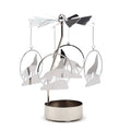 Howling Wolf Rotating Carousel Spinning Tea Light Candle Holder
