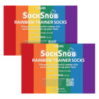 Mens Ladies Rainbow Trainer Cotton Socks Bright Colourful Striped Socks