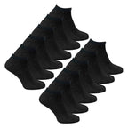 12 Pack Mens 100% Cotton Trainer Socks
