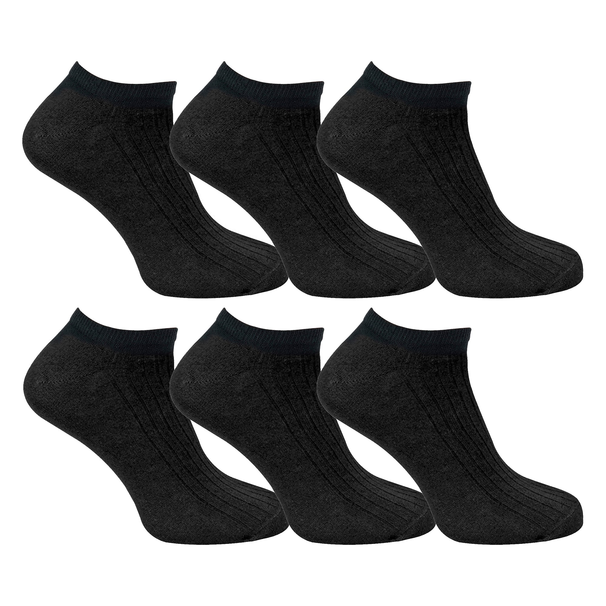 12 Pack Mens 100% Cotton Trainer Socks