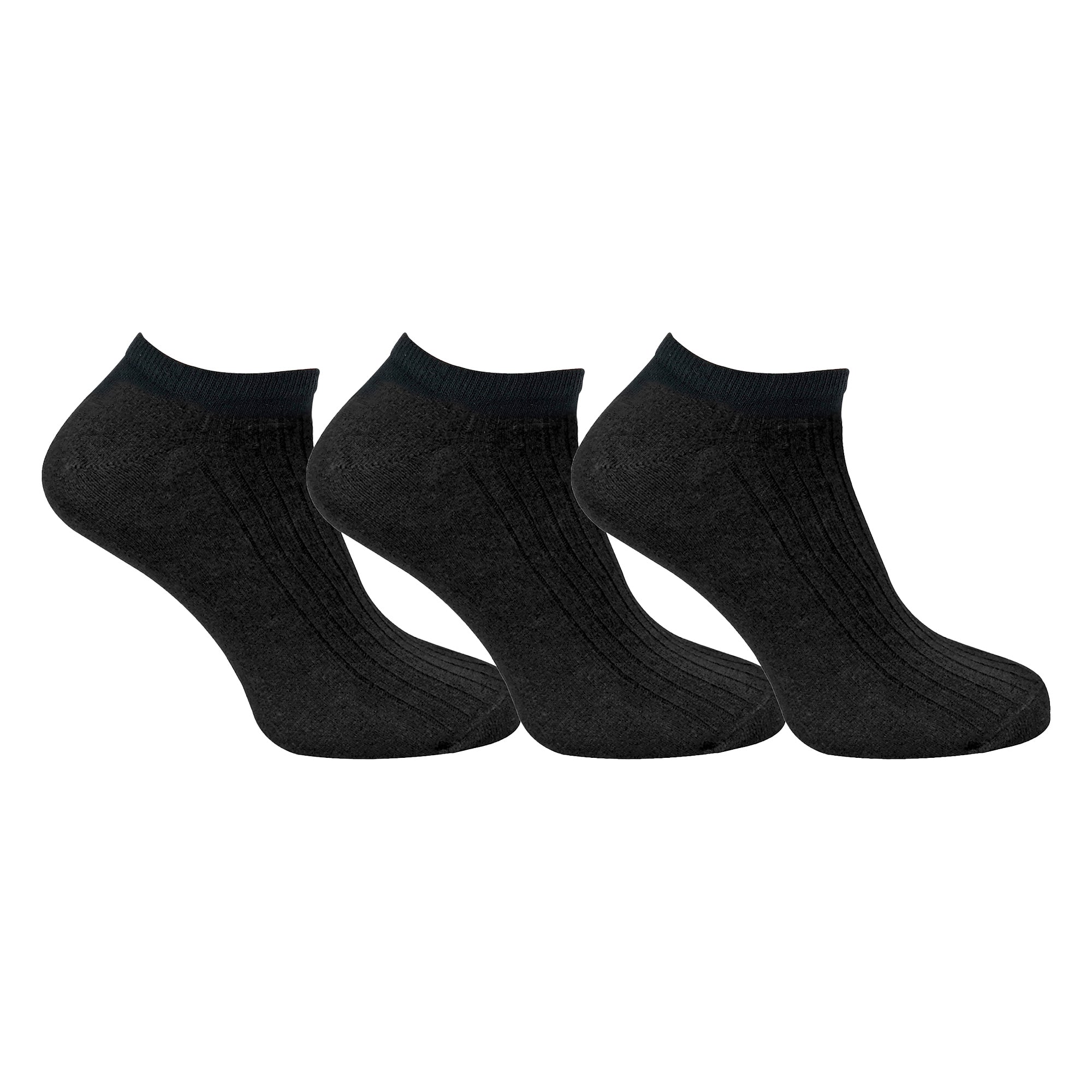 3 Pack Mens 100% Cotton Trainer Socks