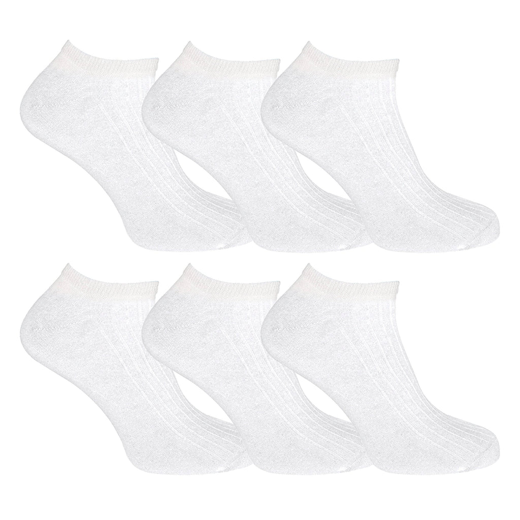12 Pack Mens 100% Cotton Trainer Socks