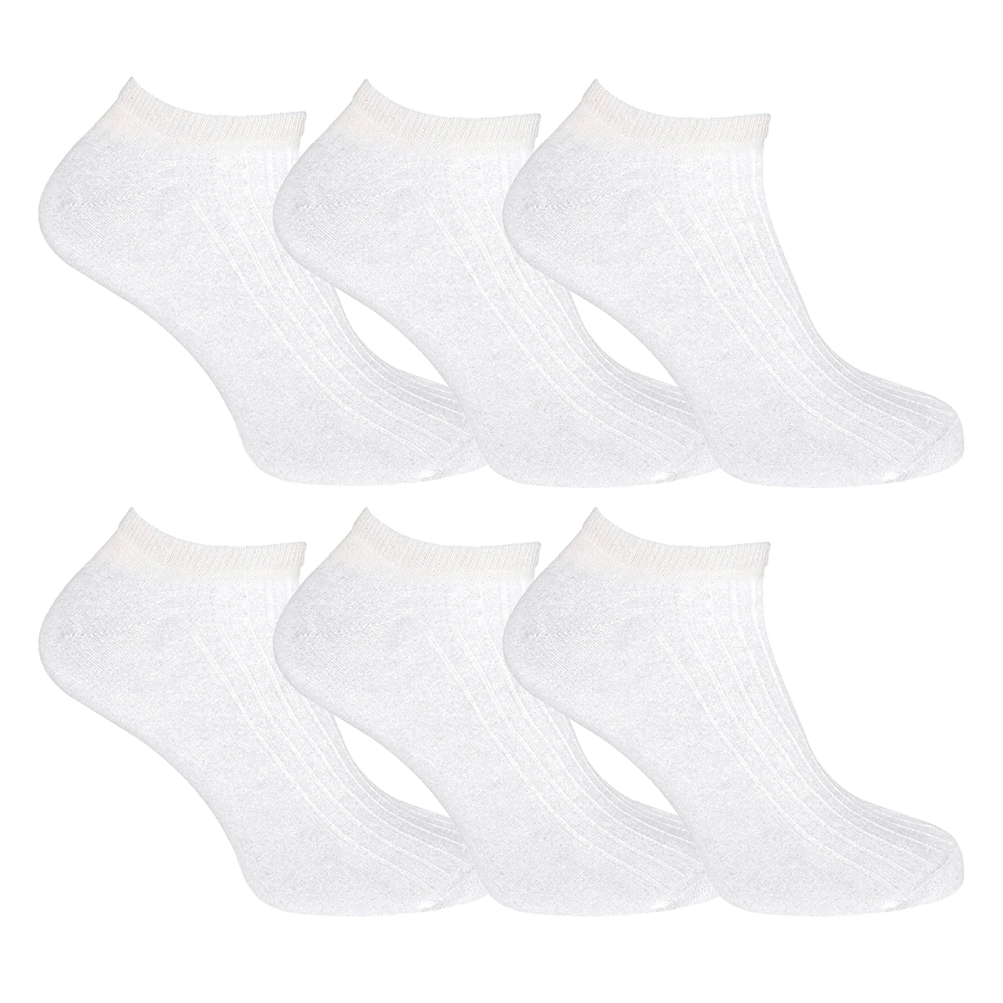 12 Pack Mens 100% Cotton Trainer Socks