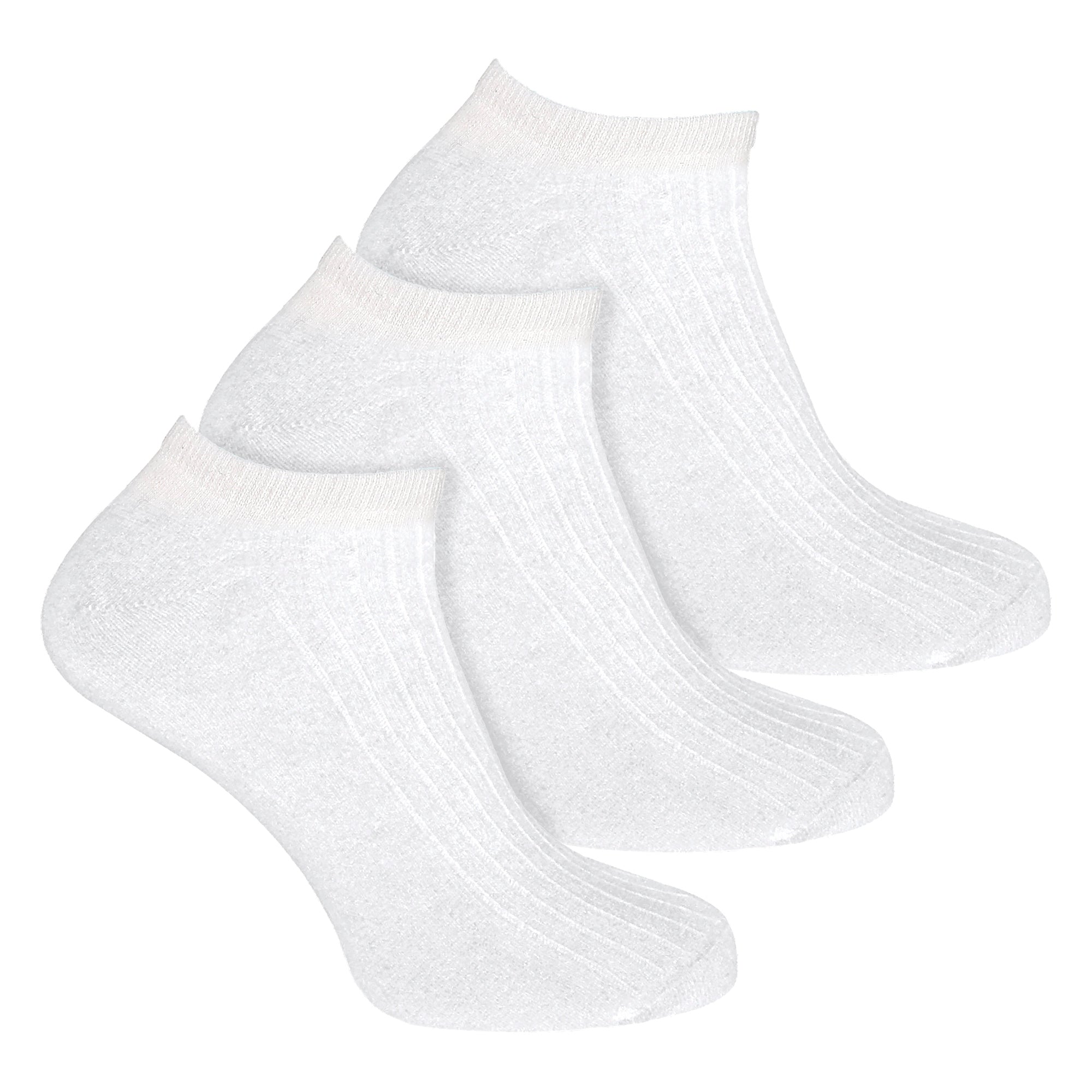 3 Pack Mens 100% Cotton Trainer Socks