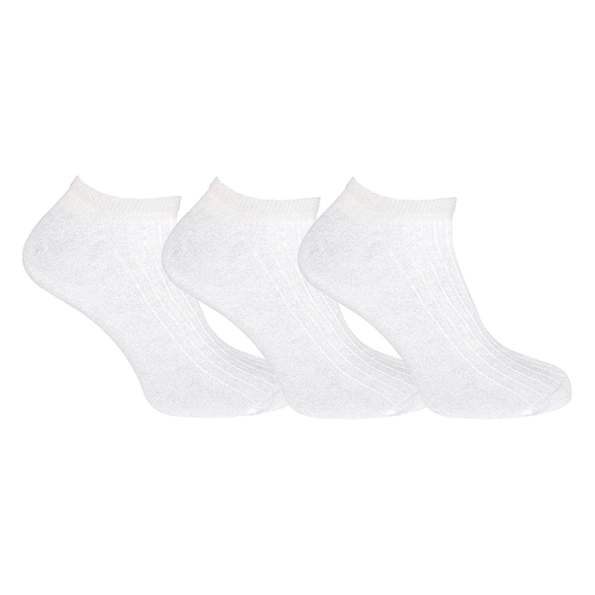 3 Pack Mens 100% Cotton Trainer Socks