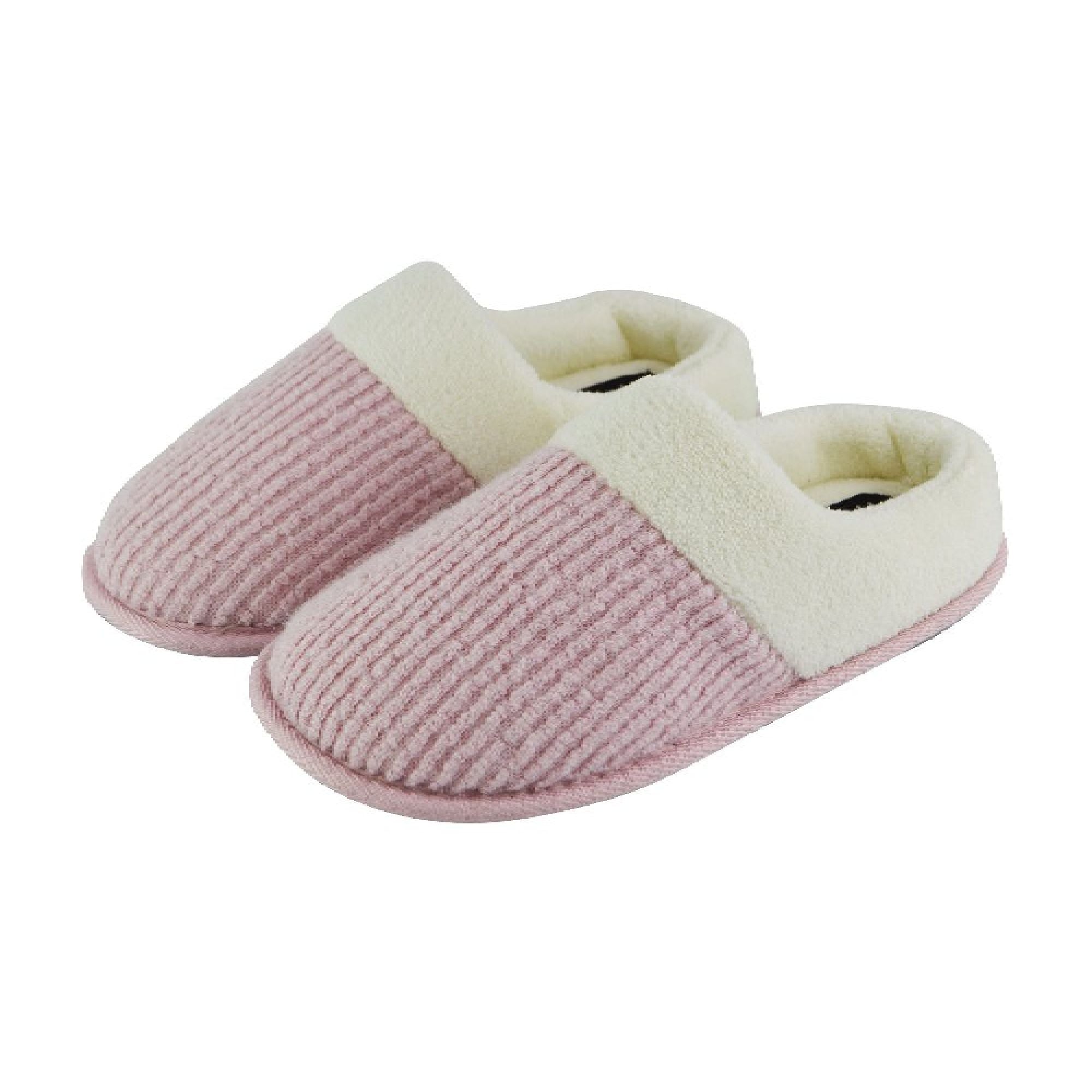Ladies Soft Plush Lined Mule Slip On Slippers (6 Sizes)