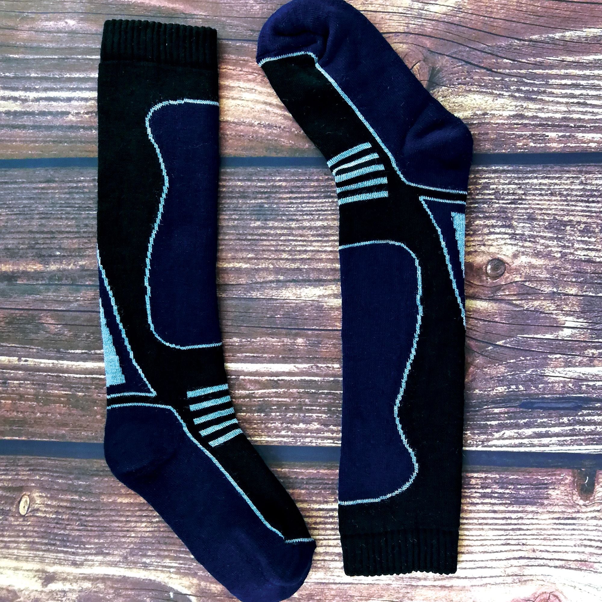 4 Pack Boys Long Knee High Wool Blend Ski Socks
