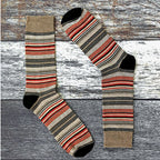12 Pair Mens Colourful Cotton Striped Patterned Dress Socks