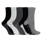 10 Pairs Ladies Lace Effect Footbed Socks - Soft Cotton Rich Everyday Socks