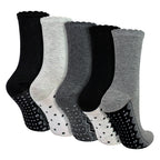 5 Pairs Ladies Lace Effect Footbed Socks - Soft Cotton Rich Everyday Socks
