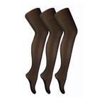 3 Pair 40 Denier Seamed Ultra Sheen Ladies Tights with Line Up the Back