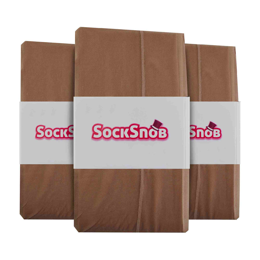 3 Pair 40 Denier Seamed Ultra Sheen Ladies Tights with Line Up the Back