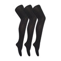 3 Pair Ladies Coloured Opaque 80 Denier Plain Block Colour Tights