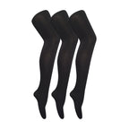3 Pair Ladies Coloured Opaque 80 Denier Plain Block Colour Tights